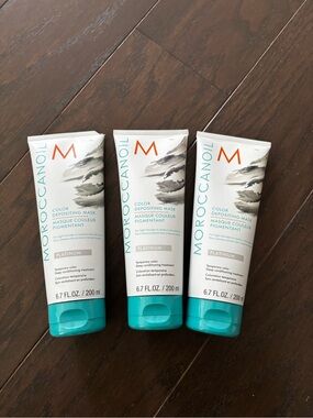 New - MoroccanOil color Depositing Mask Lot of 3, Platinum 6.7oz